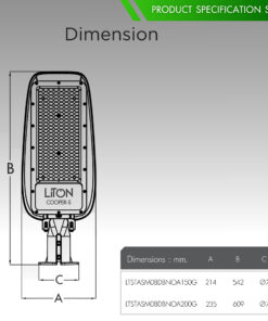 โคมไฟถนน LED- LiTON LED Street Ligh รุ่น cooper s-3 LED LiTON LED Street Ligh รุ่น Cooper S 3 247x296