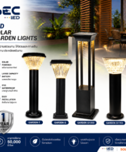 โคมไฟถนน led โซลาร์เซลล์ bec รุ่น garden t ขนาด 40w