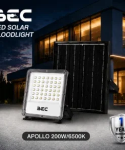 โคมไฟฟลัดไลท์ apollo led โซลาร์เซลล์ bec 100w copy